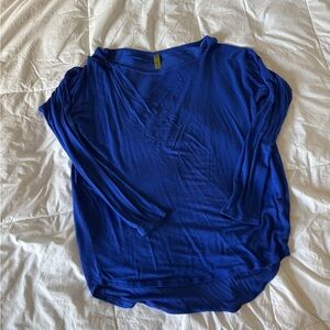 Willow Cobalt Blue Rayon Knit Top - Size Small - Made in USA
